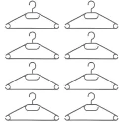 B&M Swivel Hook Hangers 8pk - Grey 7 B&M Swivel Hook Hangers 8pk - Grey -Household Items Shop 389265 home organisation 8pk swivel hook hangers grey 2