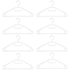 B&M Swivel Hook Hangers 8pk - White -Household Items Shop 389279 home organisation 8pk swivel hook hangers white 2