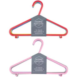B&M Children's Hangers 10pk - Pastel -Household Items Shop 389289 home organisation co 10pk childrens hangers main