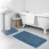 B&M Noodle Bath Mat Set - Blue -Household Items Shop 389587 beldray noodle bath mat set blue 3