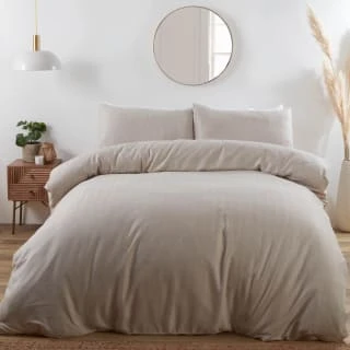 B&M Roma Brushed Herringbone King Duvet Set - Natural 3 B&M Roma Brushed Herringbone King Duvet Set - Natural