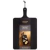 B&M Urban Paradise Black Pine Wood Serve Board -Household Items Shop 390146 black pine wood serve board with serving handle 2