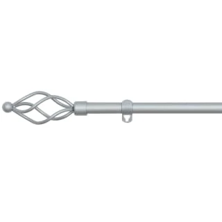 B&M Small Silver Twist Curtain Pole 122-213cm 4 B&M Small Silver Twist Curtain Pole 122-213cm - Image 2
