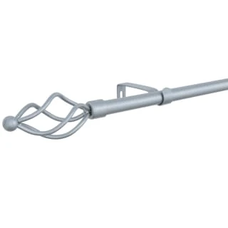 B&M Small Silver Twist Curtain Pole 122-213cm 3 B&M Small Silver Twist Curtain Pole 122-213cm