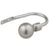 B&M Matt Satin Silver Orb Curtain Hold Backs 2pk -Household Items Shop 390224 matt satin silver orb pair holdbacks1