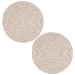 B&M Cotton Woven Placemats 2pk -Household Items Shop 390337 2pk cotton woven placemats natural 2