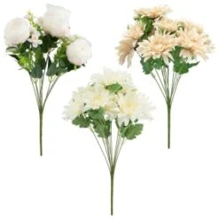 B&M Large Flower Bunch - Cream -Household Items Shop 390731 large bunch group