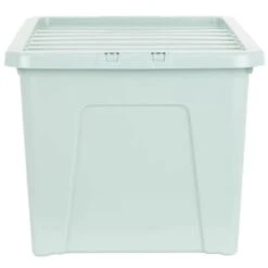 B&M Storage Box With Lid 60L - Sage -Household Items Shop 391388 sage 60l storage box 2