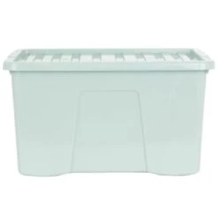 B&M Storage Box With Lid 60L - Sage -Household Items Shop 391388 sage 60l storage box