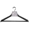 B&M Matt Black Wooden Hangers 4pk -Household Items Shop 392148 4pk matte black wooden hangers