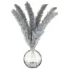 B&M Grey Pampas In Glass Vase 2 B&M Grey Pampas In Glass Vase -Household Items Shop 392627 grey pampas in glass vase