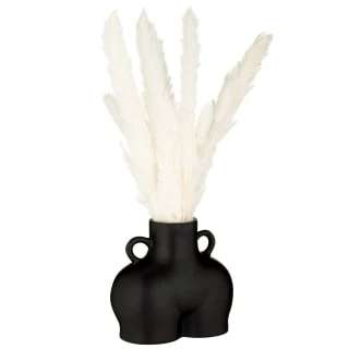 B&M Cream Pampas In Bum Vase 3 B&M Cream Pampas In Bum Vase