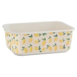 B&M Rectangular Tubs 2pk - Lemons -Household Items Shop 392929 2pk reuse and repurpose rectangle tubs lemon