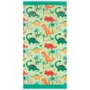 B&M Children's Beach Towel - Green Dinosaur