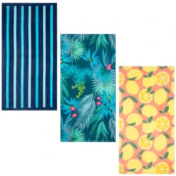 B&M Adult's Beach Towel - Blue Stripes -Household Items Shop 393917 adult printed beach towel group 2