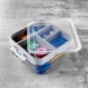 B&M Clear 2 Tier Clip Lid Organiser 1 B&M Clear 2 Tier Clip Lid Organiser -Household Items Shop 394046 clear 2 teir clip lid organiser