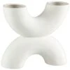 B&M Sculptural Ornament 1 B&M Sculptural Ornament -Household Items Shop 394364 stone double candle holder white