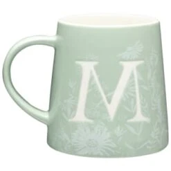 B&M Floral Alphabet Mug (Assorted) -Household Items Shop 394397 floral alphabet mug green m