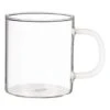 B&M Glass Mug With Coloured Handle -Household Items Shop 394422 glass mug with white handle