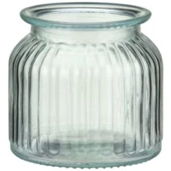 B&M Small Ribbed Glass Jar With Wooden Lid 8 B&M Small Ribbed Glass Jar With Wooden Lid -Household Items Shop 394427 ribbed glass jar with wooden lid small 3