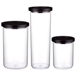 B&M Canister With Airtight Wooden Lid 750ml 9 B&M Canister With Airtight Wooden Lid 750ml -Household Items Shop 394622 394623 394624 1 7l canister with black lid group 1