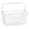 B&M Basket With Handles - White 1 B&M Basket With Handles - White -Household Items Shop 394685 basket with handle white