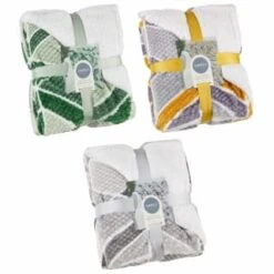 B&M Simply Geo Waffle Throw - Green 11 B&M Simply Geo Waffle Throw - Green -Household Items Shop 394916 394917 394920 simply geo waffle throw group