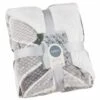 B&M Simply Geo Waffle Throw - Grey -Household Items Shop 394917 simply geo waffle throw grey