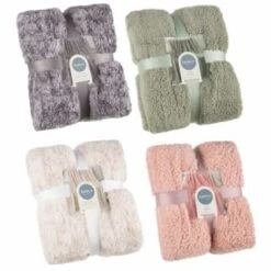 B&M Simply Two Tone Teddy Throw - Grey 11 B&M Simply Two Tone Teddy Throw - Grey -Household Items Shop 394924 394926 394927 394928 simply plain teddy throw group 3