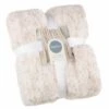 B&M Simply Two Tone Teddy Throw - Natural -Household Items Shop 394924 simply two tone teddy throw natural