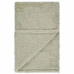 B&M Simply Teddy Sage Rolled Throw -Household Items Shop 394930 teddy throw sage 4