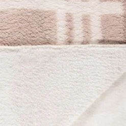 B&M Check Sherpa Throw - Natural 9 B&M Check Sherpa Throw - Natural -Household Items Shop 394999 check sherpa throw natural 3