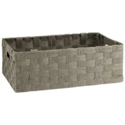 B&M Caen Set Of 3 Paper Rope Baskets - Grey -Household Items Shop 395868 caen set of 3 paper rope baskets grey 3