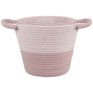 B&M Two Tone Rope Basket - Pink 3 B&M Two Tone Rope Basket - Pink