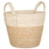 B&M White Bottom 2 Tone Wicker Basket -Household Items Shop 395896 2 tone wicker basket