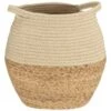 B&M Rope & Wicker Belly Basket - Neutral -Household Items Shop 395898 rope and wicker belly basket