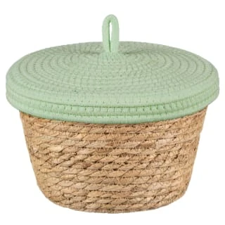 B&M Kendall Basket With Lid - Green 3 B&M Kendall Basket With Lid - Green