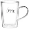 B&M Printed Double Wall Glass Latte Mug -Household Items Shop 396480 printed double wall glass latte mug love a latte