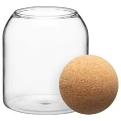 B&M Small Glass Jar With Cork Lid 7 B&M Small Glass Jar With Cork Lid -Household Items Shop 396483 small glass jar with cork lid 2