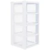 B&M White 4 Tier Drawers -Household Items Shop 397930 white 4 tier drawers 3